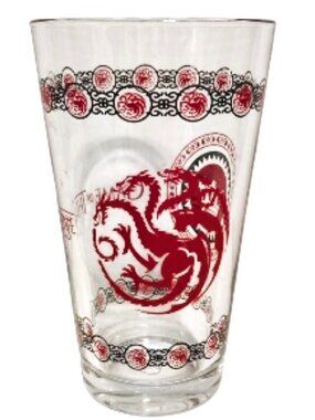 GAME OF THRONES House Targaryen Stemless Pint Glass – 16 oz – Officially License